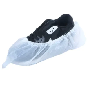 White Waterproof Antistatic Disposable Medical PE Polyethylene Shoe Covers for Food Industry Clinical Use