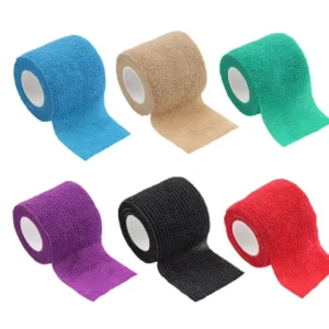 Wide Self Adherent Elastic Bandage Wrap Tape Cohesive Bandage Breathable Gauze Wrap Bandage for First Aid