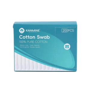 Women Makeup Cotton Bud 200pcs Paper Stick Cotton Swab with Side opening Paper Box