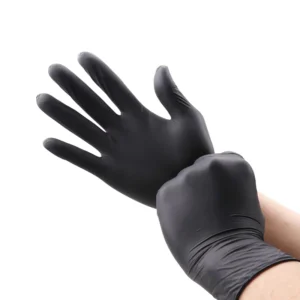 Work Safety Gloves Exam Black Nitrile Disposable 5Mil Price Box Powder Free Disposable Nitrile Gloves