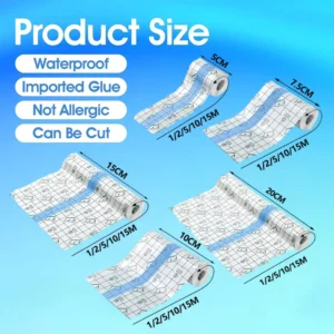 Wound Dressing PU Surgical Fixed Dressing Breathable Transparent Wound Dressing 15cm*5m