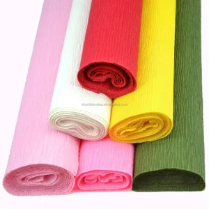Wrapping Crepe Paper Supplier Pearl Crepe Paper Waterproof Solid Colors 50×200 Stretch Crepe Paper Kids Craft