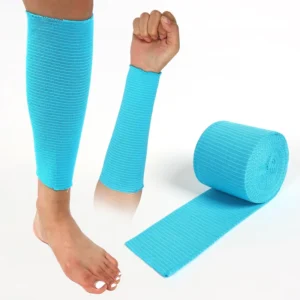 Wrists Ankles Knees Thighs Individually Packaged Medical Grade Class I Blue Elastic Tubular Compression Bandage