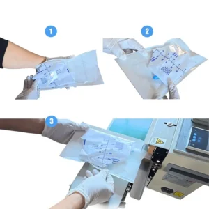 XDZS 01 Disposable Transparent Medical Heat Sealing Sterilization Pouch Roll (PE PET Material) Easy Peel Tear Resistant