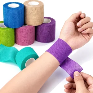 Xingda Breathable Flexible Self-Adhesive Cohesive Bandage Easy-Tear Elastic Wrap for Sports & Medical Use