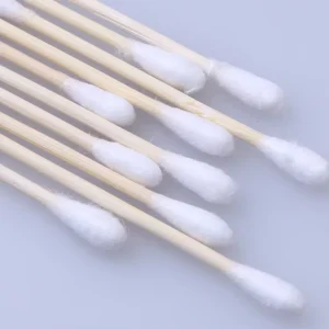 Xinlihang 100% Cotton Electric Products Cleaning Swab Double Head Eco Friendly Plastic Stick Industrial Flat