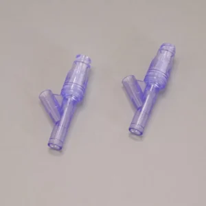 Y Connector Needle-Free Valve Infusion Adapter Injection Molded Medical Consumable Parts Negative High Voltage Compatible