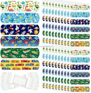 YOJO Kids Cartoon Adhesive Colorful Cute Waterproof Breathable Protect Scrapes Cuts Girls Boys Children Print Band Aid 72x19mm
