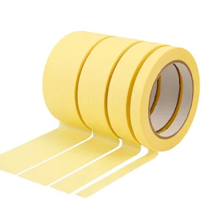 YONGYU Custom Stock 80 Degree High Temperature Resistance Crepe Paper Rubber Adhesive Roll Auto Printing Paint Wall Masking Tape