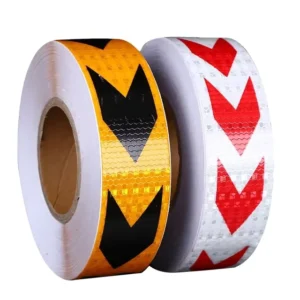 Yellow Black Arrow Mark Warning Safety Adhesive Tape Reflective Tape Reflective Arrow Tape for Trucks
