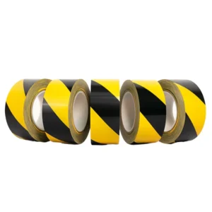 Yellow Black Stripe PVC Vinyl Warning Tape Strong Adhesive Waterproof Durable Tape for Floor Safety Marking