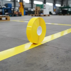 Yellow Warning Tape High Visibility Floor Marking Adhesive Tape for Safety Social Distancing and Warehouse Floor