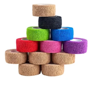 Yimmer Self Adhesive Bandage Wrap Roll 2.5cm*4.5m Medical Athletic Elastic Cohesive Breathable Sports Tape Class I CE Certified