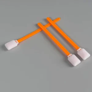 ZHUOJING Customized Safe Swabs Round Tip Lint Free SW 707 Printhead Cleaning Foam Swabs with PP Handle 50 Pack for Semiconductor