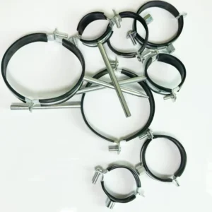 Zinc Plated Nail In Pipe Clamp with Rubber Liner Metric 25mm for Drain Pipe Duct Accessories