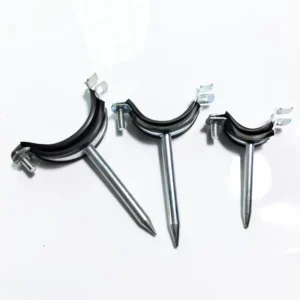 Zinc Plated Nail in Pipe Clamp with Rubber Liner Metric for Drain Pipe & Duct