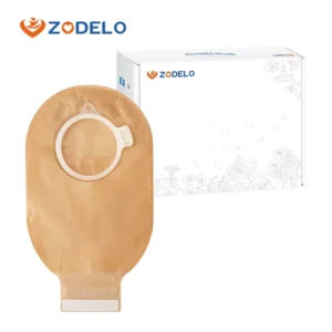 Zodelo Stock CE ISO Two Piece System Odor Control Waterproof Ostomy Pouch Stoma Colostomy Bag for Ostomy Ileostomy Care