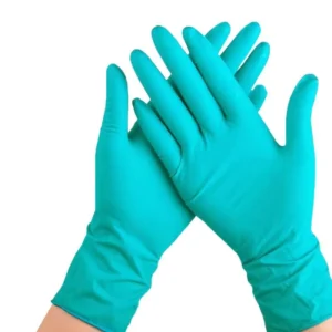 teal Nitrile Gloves Heavy Duty Disposable 6 Mil Thick Textured Grip Industrial Mechanics Tattoo Workshop Gloves